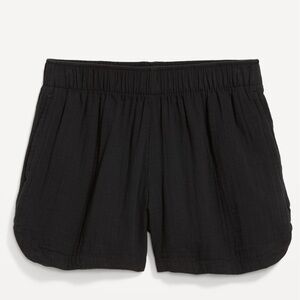 Brand New! Old Navy Women's High Waisted Crinkle Gauze Black Shorts Size Small